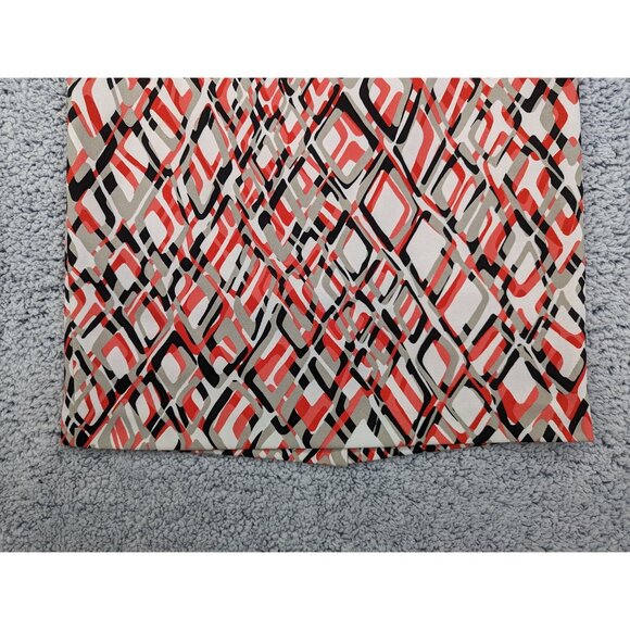 Kasper Knee Length Pencil Skirt Womens 10 Colorful Artsy Lightweight Stretch - Picture 5 of 15